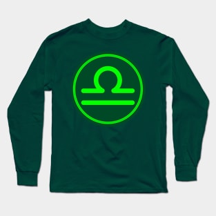 Cool Green Libra Symbol Long Sleeve T-Shirt